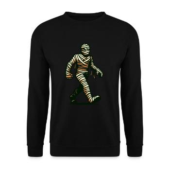 Retro Mummy Vintage Style Halloween Costume Decoration - Unisex Sweatshirt - black - Front - Alina (178cm) & Michal (187cm)