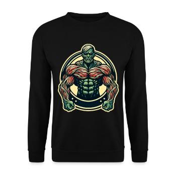 Musclé bodybuilder Halloween Costume Décoration - Sweat-shirt Unisexe - noir - Devant - Alina (178cm) & Michal (187cm)