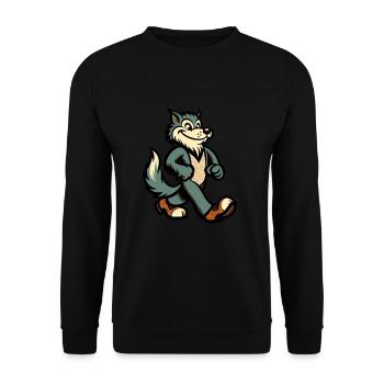 Retro Vintage Style Halloween Werewolf Costume Decoration - Unisex Sweatshirt - black - Front - Alina (178cm) & Michal (187cm)