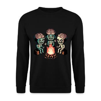 Camping au feu de camp Décoration de costume d’Halloween - Sweat-shirt Unisexe - noir - Devant - Alina (178cm) & Michal (187cm)