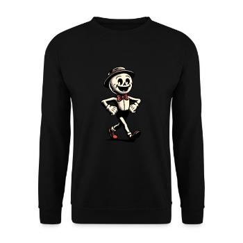 Retro Vintage Style Halloween Costume Decoration - Unisex Sweatshirt - black - Front - Alina (178cm) & Michal (187cm)