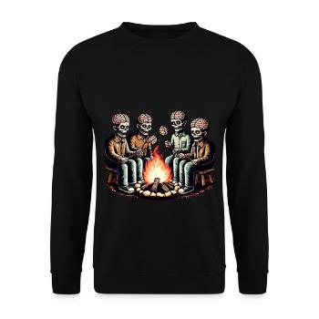 Camping au feu de camp Décoration de costume d’Halloween - Sweat-shirt Unisexe - noir - Devant - Alina (178cm) & Michal (187cm)