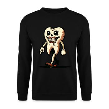 Halloween Hygiène Dentaire Drôle Dent Zombie - Sweat-shirt Unisexe - noir - Devant - Alina (178cm) & Michal (187cm)