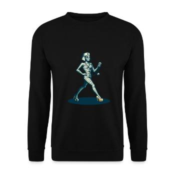 Nurse Caregiver Physician Assistant Style Mummy - Unisex Sweatshirt - black - Front - Alina (178cm) & Michal (187cm)