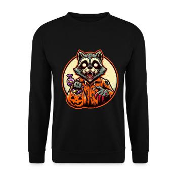 Zombie raton laveur Drôle Amateur de raton laveur - Sweat-shirt Unisexe - noir - Devant - Alina (178cm) & Michal (187cm)