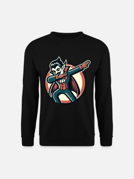 Dabbing Vampire Funny Dabbing Design - Unisex Sweatshirt - black