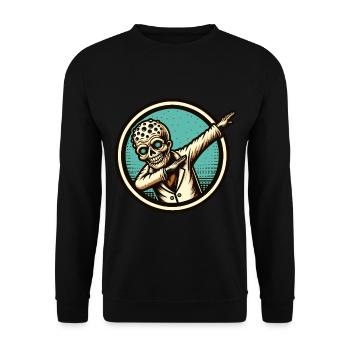 Dabbing Zombie Funny Dabbing Design - Unisex Sweatshirt - black - Front - Alina (178cm) & Michal (187cm)