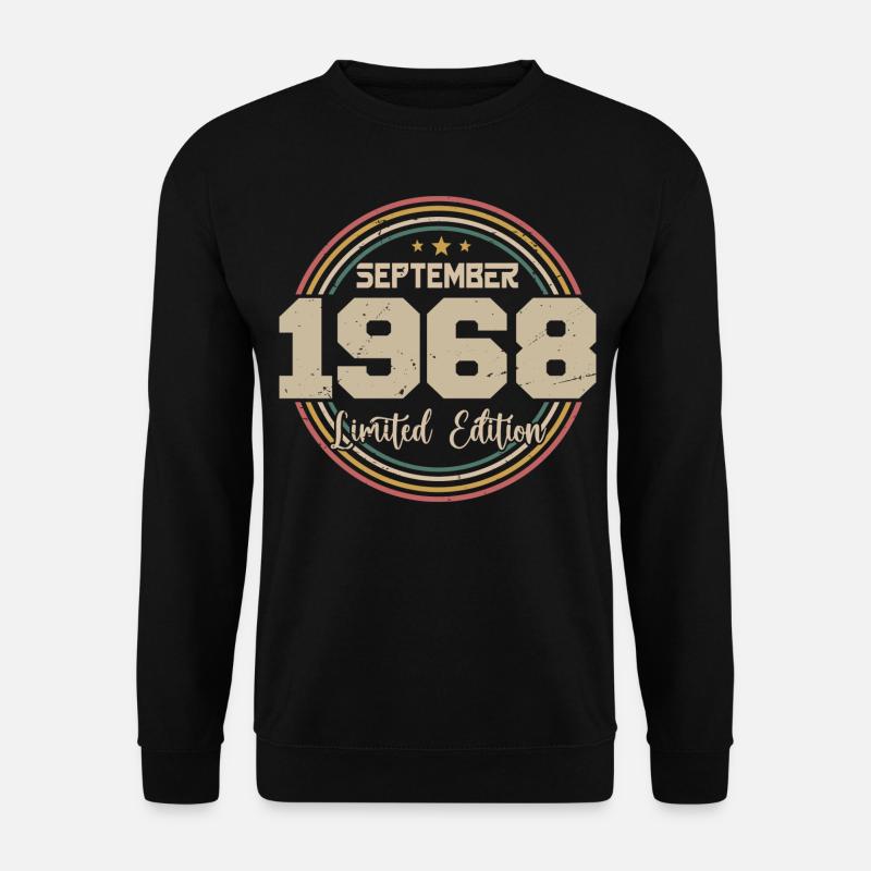 September 1968 Birthday Gift 1968 - Unisex Sweatshirt - black
