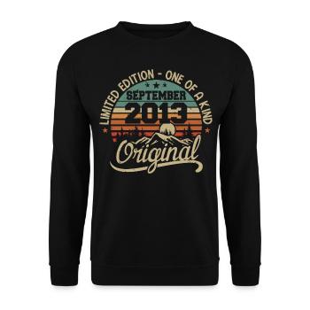 Birthday September 2013 Gift September 2013 - Unisex Sweatshirt - black - Front - Alina (178cm) & Michal (187cm)
