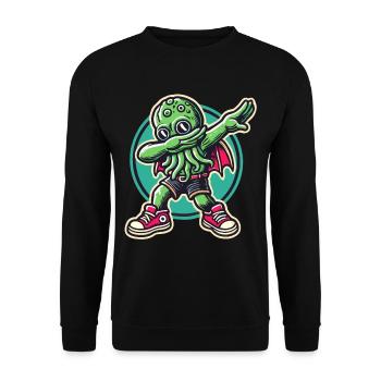Dabbing drôle Cthulhu Dabbing Design - Sweat-shirt Unisexe - noir - Devant - Alina (178cm) & Michal (187cm)