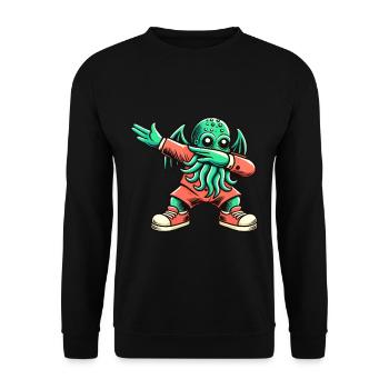 Dabbing drôle Cthulhu Dabbing Design - Sweat-shirt Unisexe - noir - Devant - Alina (178cm) & Michal (187cm)