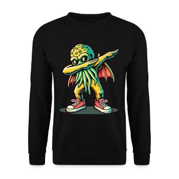 Dabbing drôle Cthulhu Dabbing Design - Sweat-shirt Unisexe - noir - Devant - Alina (178cm) & Michal (187cm)