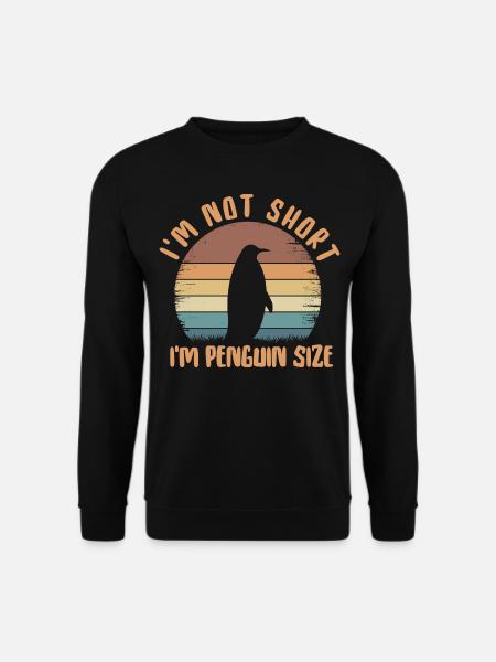Ich bin nicht klein Ich bin Pinguin Größe Liebe Pinguine - Unisex Pullover - Schwarz