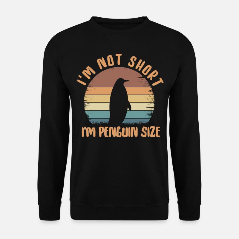 Ich bin nicht klein Ich bin Pinguin Größe Liebe Pinguine - Unisex Pullover - Schwarz