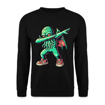 Dabbing drôle Cthulhu Dabbing Design - Sweat-shirt Unisexe - noir - Devant - Alina (178cm) & Michal (187cm)