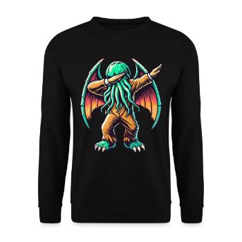 Dabbing drôle Cthulhu Dabbing Design - Sweat-shirt Unisexe - noir - Devant - Alina (178cm) & Michal (187cm)