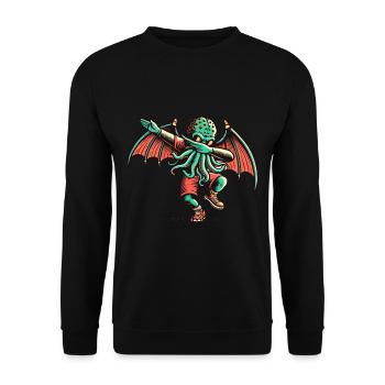 Dabbing drôle Cthulhu Dabbing Design - Sweat-shirt Unisexe - noir - Devant - Alina (178cm) & Michal (187cm)