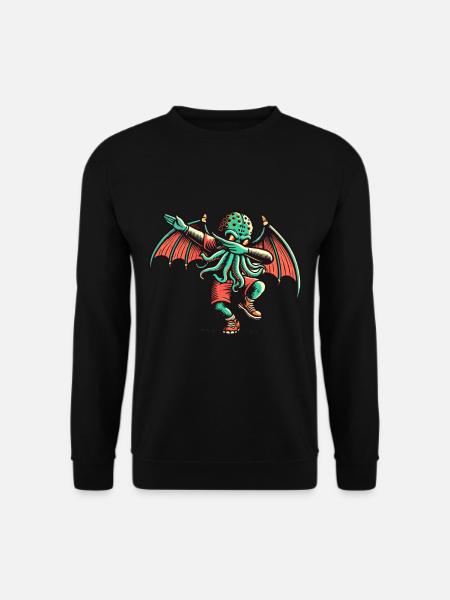 Funny Dabbing Cthulhu Dabbing Design - Unisex Sweatshirt - black