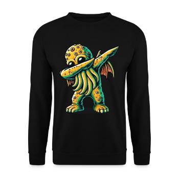 Dabbing drôle Cthulhu Dabbing Design - Sweat-shirt Unisexe - noir - Devant - Alina (178cm) & Michal (187cm)