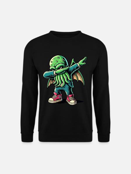 Funny Dabbing Cthulhu Dabbing Design - Unisex Sweatshirt - black