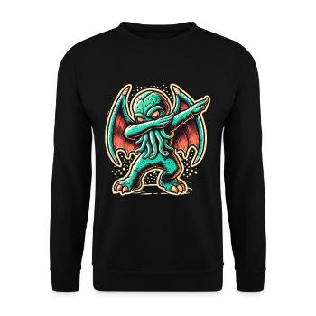 Dabbing drôle Cthulhu Dabbing Design - Sweat-shirt Unisexe - noir - Devant - Alina (178cm) & Michal (187cm)