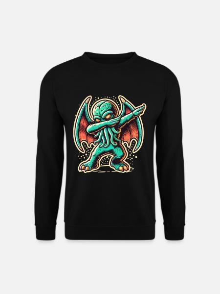 Funny Dabbing Cthulhu Dabbing Design - Unisex Sweatshirt - black
