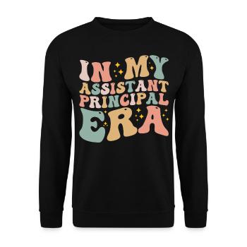 In My Assistant Principal Era - Unisex Sweatshirt - black - Front - Alina (178cm) & Michal (187cm)