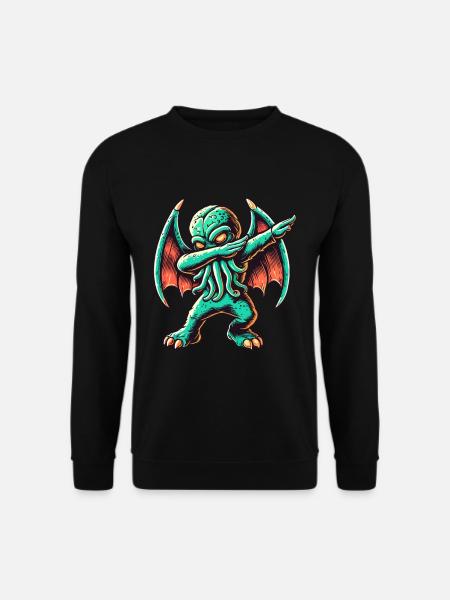 Funny Dabbing Cthulhu Dabbing Design - Unisex Sweatshirt - black