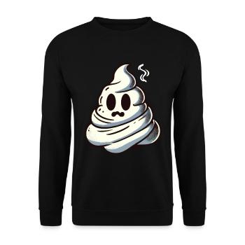 Drôle caca tas d’excréments fantôme humoristique - Sweat-shirt Unisexe - noir - Devant - Alina (178cm) & Michal (187cm)
