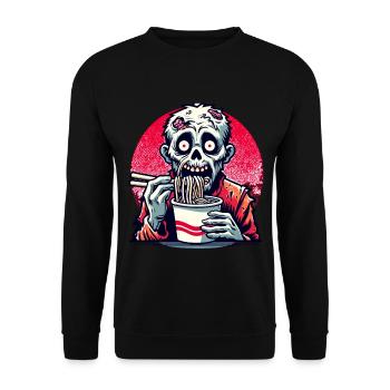 Zombie Ramen Noodles for Scary Movies Japanese - Unisex Sweatshirt - black - Front - Alina (178cm) & Michal (187cm)