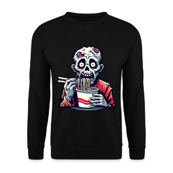 Zombie Ramen Noodles for Scary Movies Japanese - Unisex Sweatshirt - black - Front - Alina (178cm) & Michal (187cm)