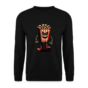 Scary popcorn for scary movies funny - Unisex Sweatshirt - black - Front - Alina (178cm) & Michal (187cm)