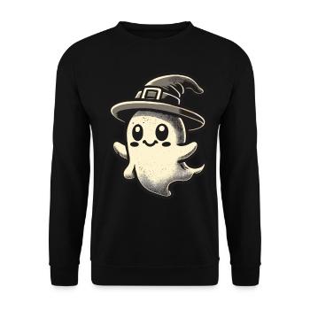 Lustiger Hexen Geist Gespenstische Party - Unisex Pullover - Schwarz - Vorne - Alina (178cm) & Michal (187cm)