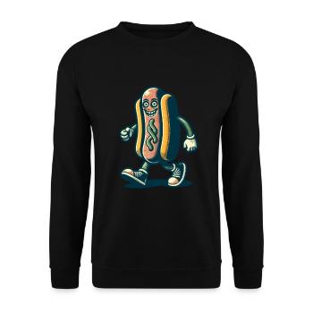 Hotdog effrayant Délicieux design d’Halloween - Sweat-shirt Unisexe - noir - Devant - Alina (178cm) & Michal (187cm)