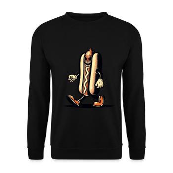Hot Dog effrayant pour des films effrayants Délicieux Halloween - Sweat-shirt Unisexe - noir - Devant - Alina (178cm) & Michal (187cm)