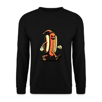 Creepy Hot Dog For Scary Movies Delicious Halloween - Unisex Sweatshirt - black - Front - Alina (178cm) & Michal (187cm)