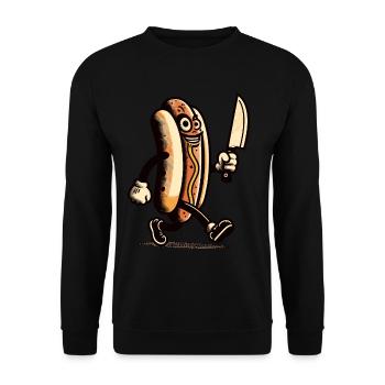 Delicious Halloween Design for Horror Movies Psycho - Unisex Sweatshirt - black - Front - Alina (178cm) & Michal (187cm)