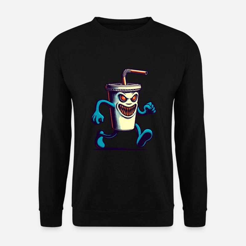 Scary Monster Drinking Cup Drinks - Unisex Sweatshirt - black