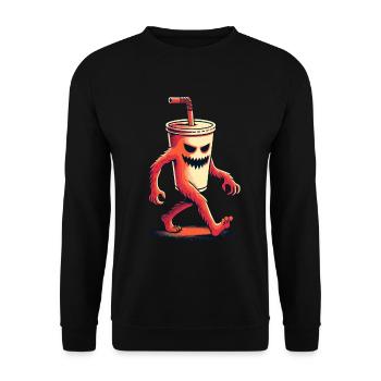 Scary Monster Drinking Cup Drinks - Unisex Sweatshirt - black - Front - Alina (178cm) & Michal (187cm)