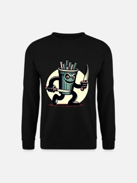 Scary Psycho Drinking Cup Drinks - Unisex Sweatshirt - black