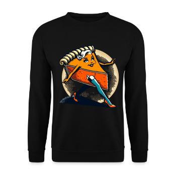 Citrouille Pie Ghoul Délicieux Design d’Halloween - Sweat-shirt Unisexe - noir - Devant - Alina (178cm) & Michal (187cm)