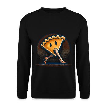 Pumpkin Pie Ghoul Fun Spooky Food - Unisex Sweatshirt - black - Front - Alina (178cm) & Michal (187cm)