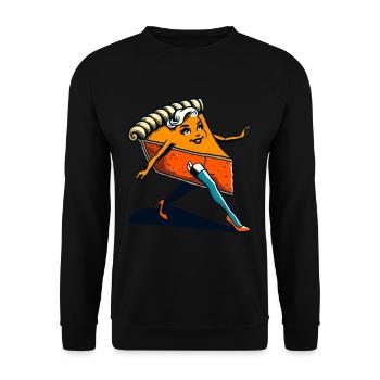 Funny Pumpkin Pie Ghoul Creepy Horror Movies - Unisex Sweatshirt - black - Front - Alina (178cm) & Michal (187cm)