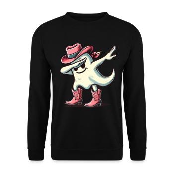 Cowboy Dabbing Ghost Ghoul Dab Halloween - Sweat-shirt Unisexe - noir - Devant - Alina (178cm) & Michal (187cm)