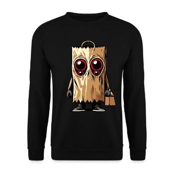 Spooky Party Funny Halloween Design - Unisex Sweatshirt - black - Front - Alina (178cm) & Michal (187cm)