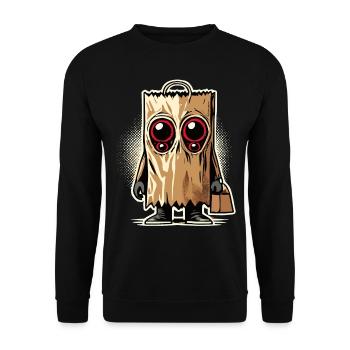 Gespenstische Party Lustiges Halloween Streetwear - Unisex Pullover - Schwarz - Vorne - Alina (178cm) & Michal (187cm)