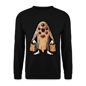 Gespenstische Party Trick Or Treat Halloween - Unisex Pullover - Schwarz - Vorne - Alina (178cm) & Michal (187cm)