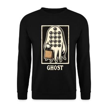 Gespenstische Party Trick Or Treat Zeit - Unisex Pullover - Schwarz - Vorne - Alina (178cm) & Michal (187cm)
