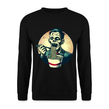 Zombie Ramen Noodles For Scary Movies Japanese - Unisex Sweatshirt - black - Front - Alina (178cm) & Michal (187cm)