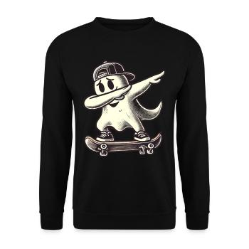 Skateboaring Dabbing Ghost Skateboard Dab - Sweat-shirt Unisexe - noir - Devant - Alina (178cm) & Michal (187cm)